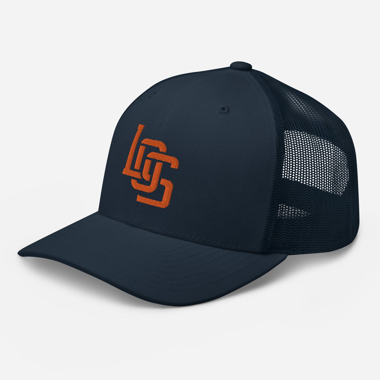 "LOS" Retro Trucker Hat | Yupoong 6606 | E Luna CLASSIC Solocrest 1 Orange Thread Front Logo