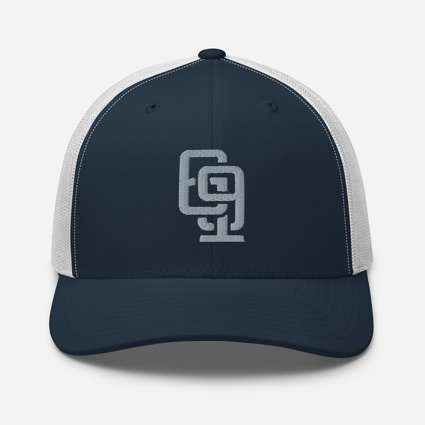 "619" Retro Trucker Hat | Yupoong 6606 | E Luna Brand CLASSIC Solocrest 1 Grey Thread Front Logo