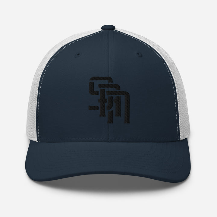 "SAN" Retro Trucker Hat | E Luna Brand CORE | 1 Black Thread Logo