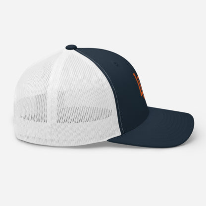 "LOS" Retro Trucker Hat | Yupoong 6606 | E Luna CLASSIC Solocrest 1 Orange Thread Front Logo