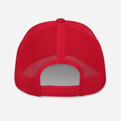 "DGO" Retro Trucker Hat | Yupoong 6606 | E Luna CLASSIC Solocrest 1 Red Thread Front Logo