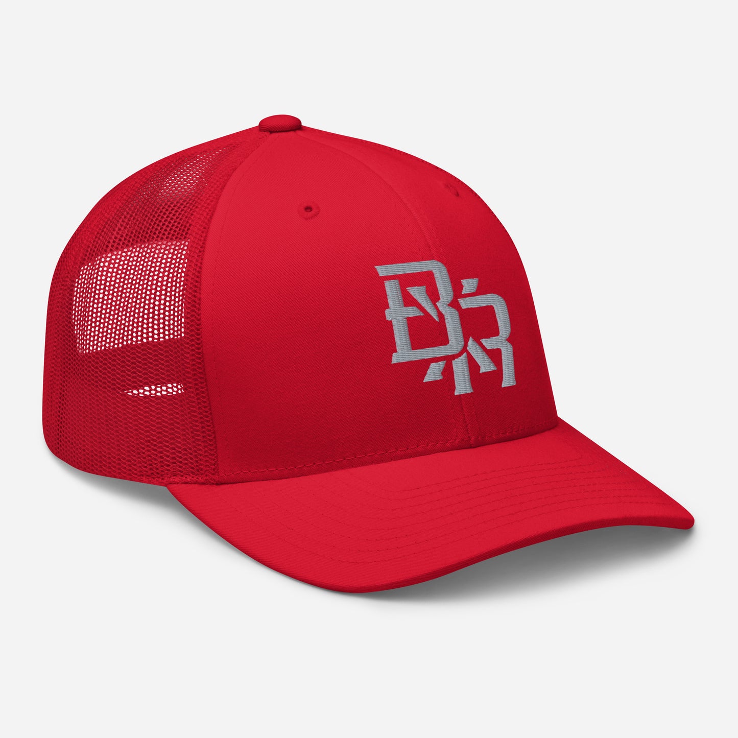 "BXR" Retro Trucker Hat | Yupoong 6606 | E Luna CLASSIC Solocrest 1 Grey Thread Front Logo