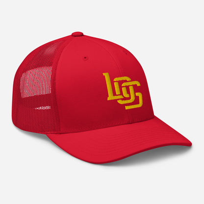 "LOS" Retro Trucker Hat | Yupoong 6606 | E Luna CLASSIC Solocrest 1 Gold Thread Front Logo