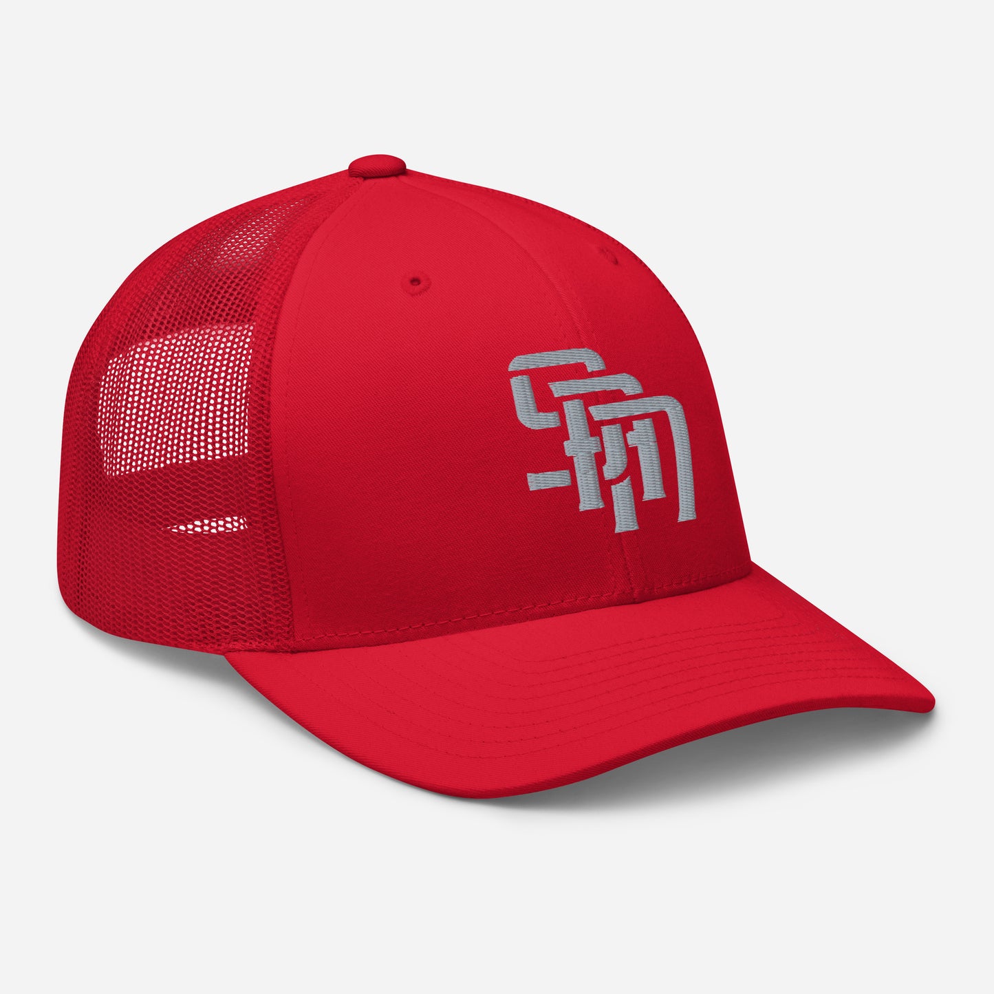 "SAN" Retro Trucker Hat | Yupoong 6606 | E Luna Brand CLASSIC Solocrest 1 Grey Thread Front Logo