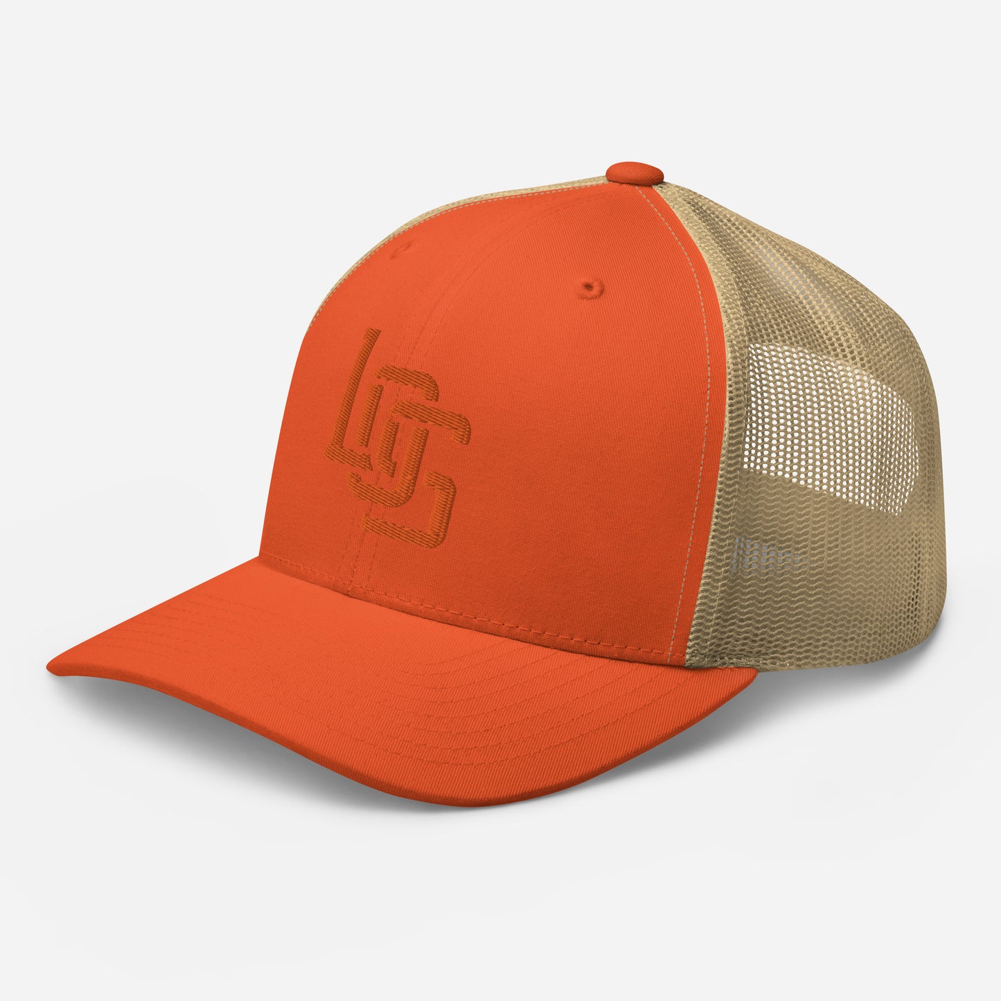 "LOS" Retro Trucker Hat | Yupoong 6606 | E Luna CLASSIC Solocrest 1 Orange Thread Front Logo