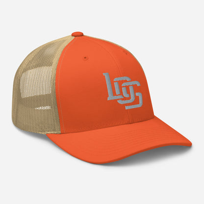 "LOS" Retro Trucker Hat | Yupoong 6606 | E Luna CLASSIC Solocrest 1 Grey Thread Front Logo