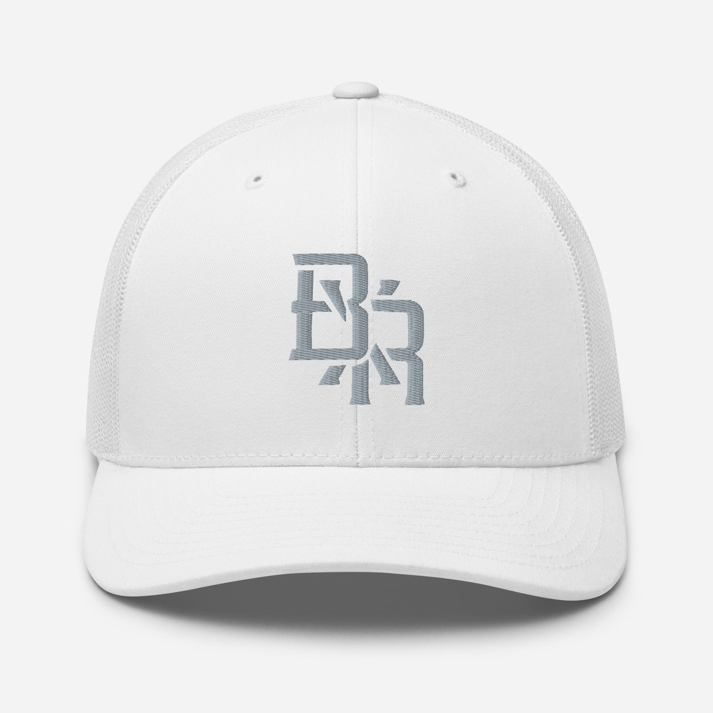 "BXR" Retro Trucker Hat | Yupoong 6606 | E Luna CLASSIC Solocrest 1 Grey Thread Front Logo