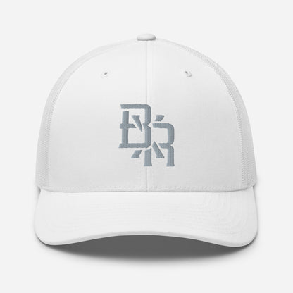 "BXR" Retro Trucker Hat | Yupoong 6606 | E Luna CLASSIC Solocrest 1 Grey Thread Front Logo