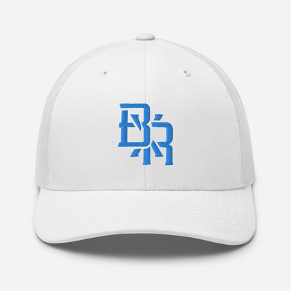 "BXR" Retro Trucker Hat | Yupoong 6606 | E Luna CLASSIC Solocrest 1 Aqua/Teal Thread Front Logo