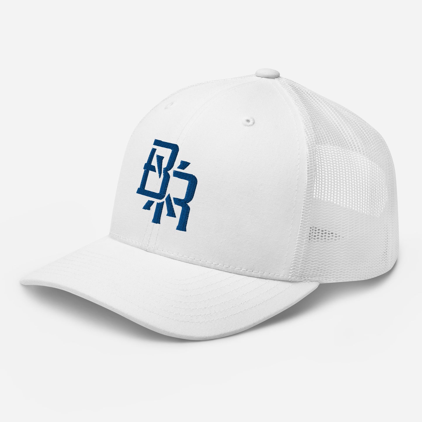 "BXR" Retro Trucker Hat | Yupoong 6606 | E Luna CLASSIC Solocrest 1 Royal Thread Front Logo