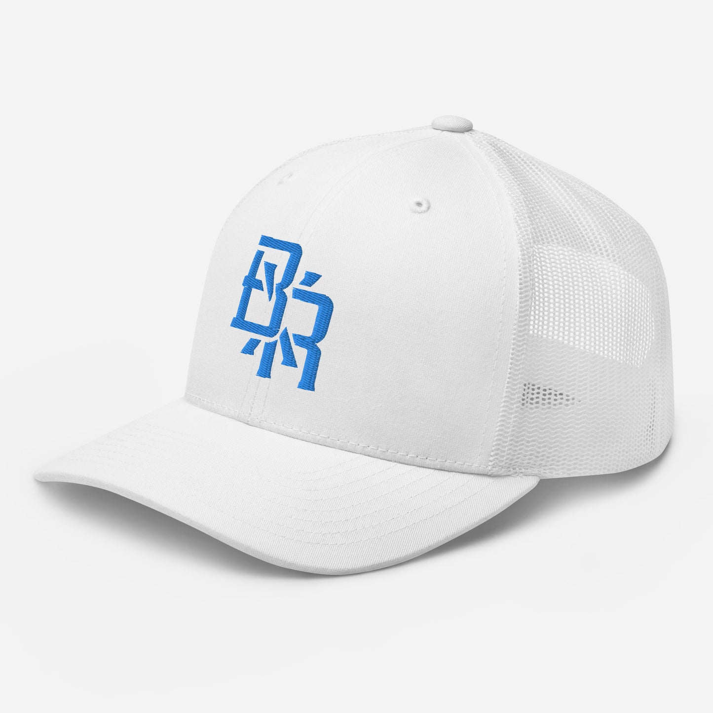 "BXR" Retro Trucker Hat | Yupoong 6606 | E Luna CLASSIC Solocrest 1 Aqua/Teal Thread Front Logo