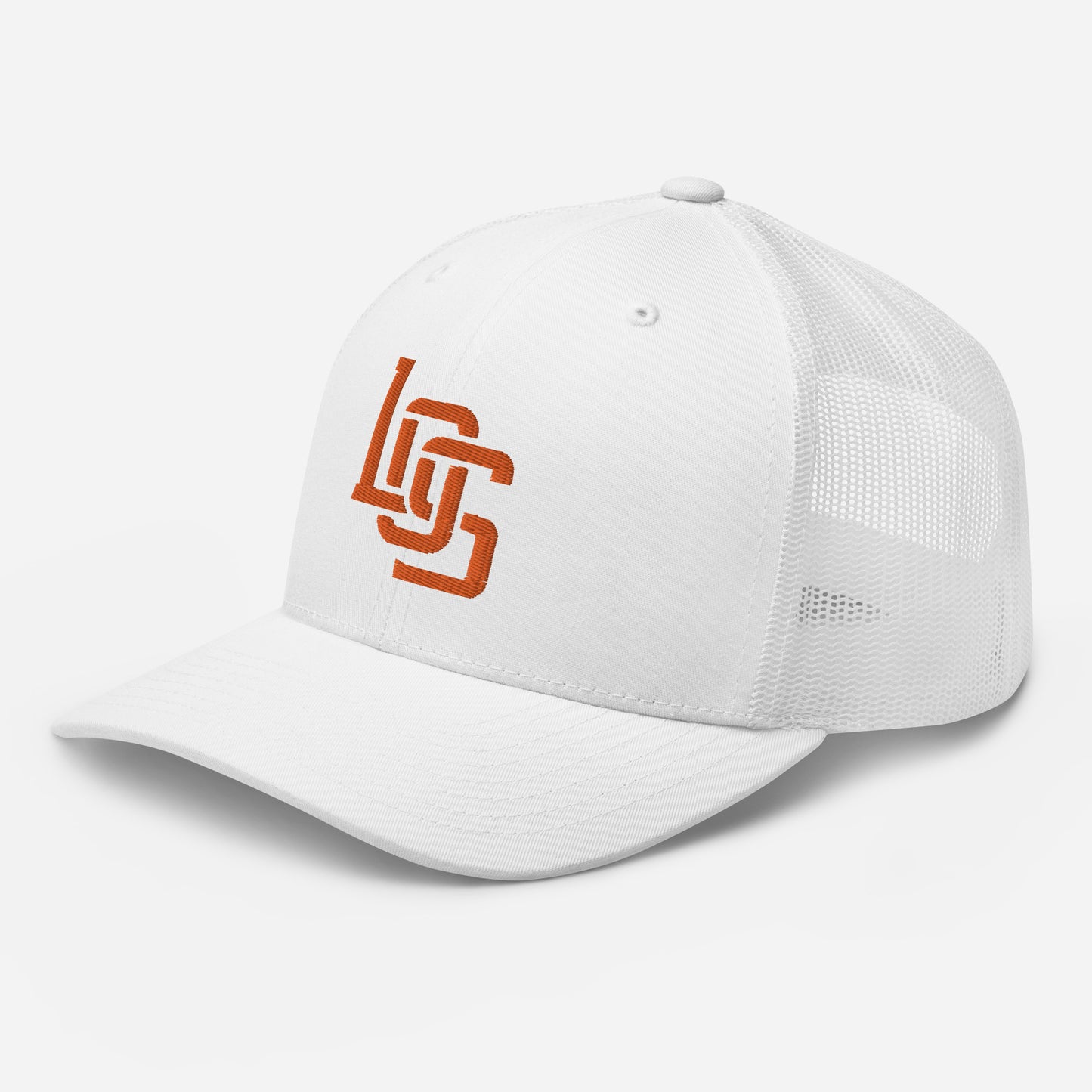 "LOS" Retro Trucker Hat | Yupoong 6606 | E Luna CLASSIC Solocrest 1 Orange Thread Front Logo