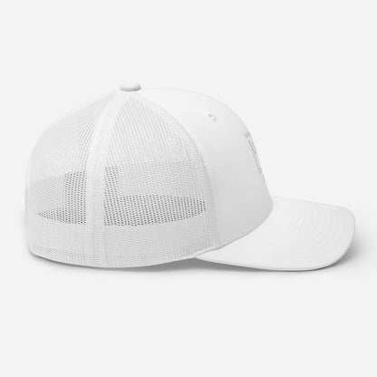 "BXR" Retro Trucker Hat | Yupoong 6606 | E Luna CLASSIC Solocrest 1 White Thread Front Logo