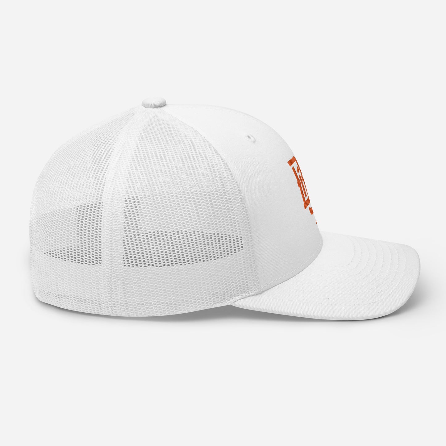 "BOX" Retro Trucker Hat | Yupoong 6606 | E Luna CLASSIC Solocrest 1 Orange Thread Front Logo