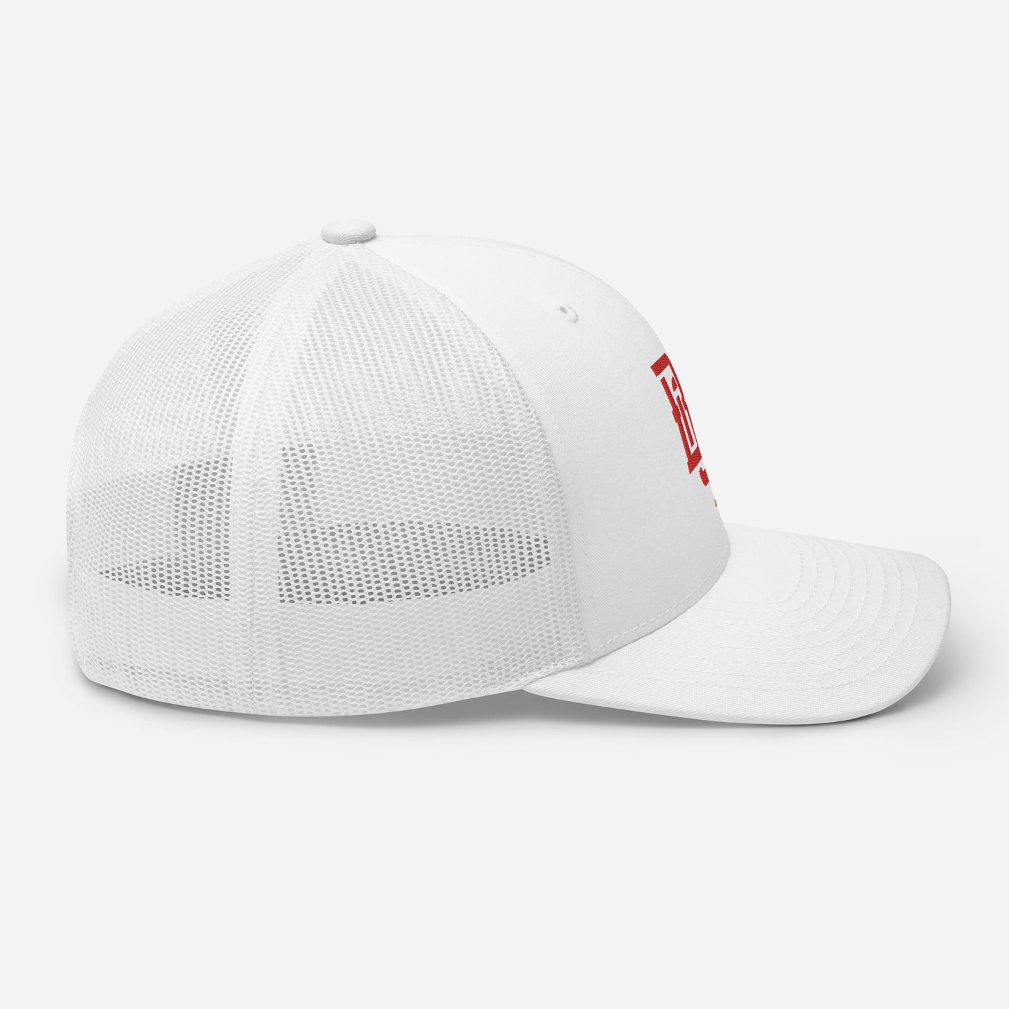 "BOX" Retro Trucker Hat | Yupoong 6606 | E Luna CLASSIC Solocrest 1 Red Thread Front Logo