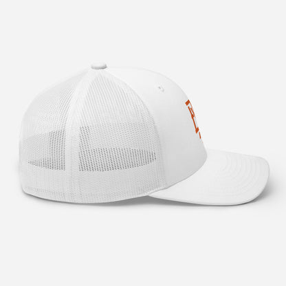 "BXR" Retro Trucker Hat | Yupoong 6606 | E Luna CLASSIC Solocrest 1 Orange Thread Front Logo