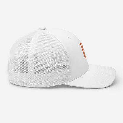 "ANG" Retro Trucker Hat | Yupoong 6606 | E Luna CLASSIC Solocrest 1 Orange Thread Front Logo