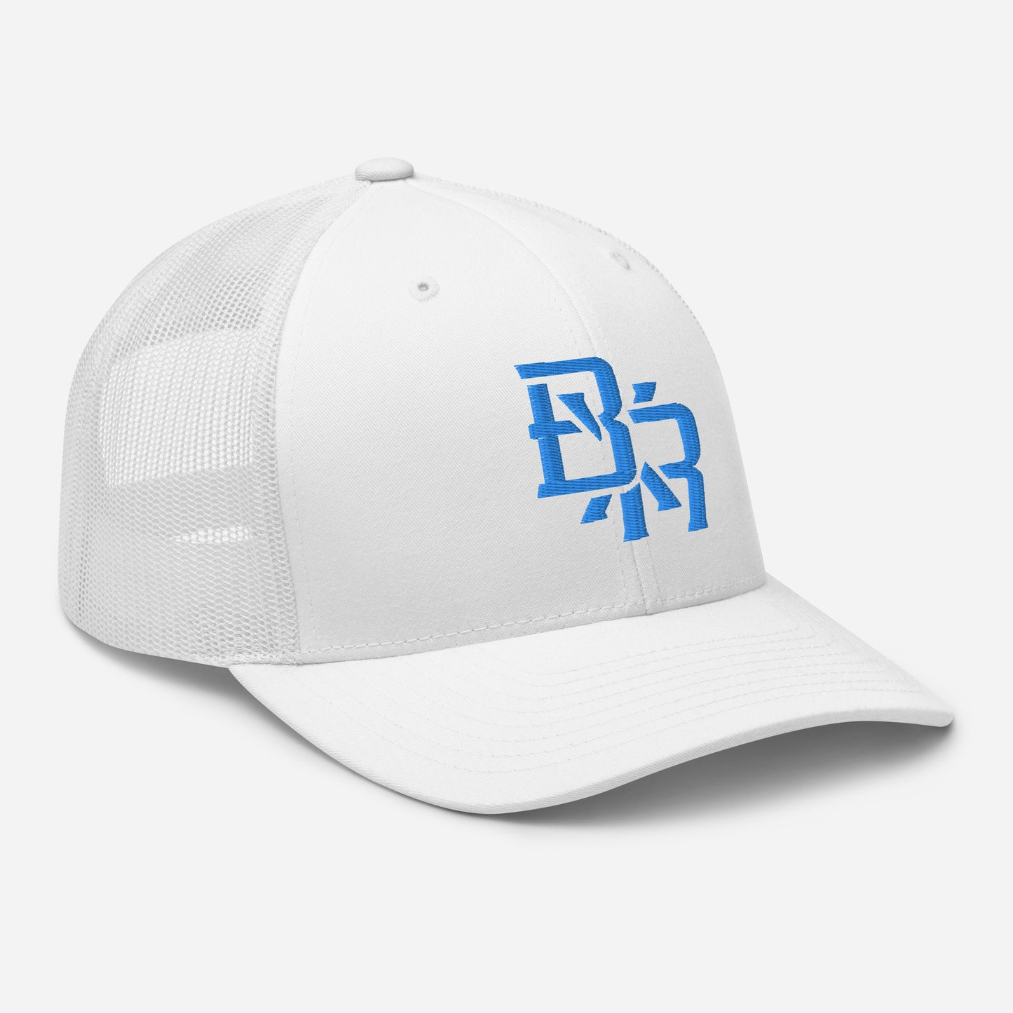 "BXR" Retro Trucker Hat | Yupoong 6606 | E Luna CLASSIC Solocrest 1 Aqua/Teal Thread Front Logo