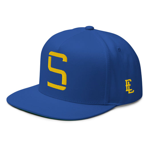 San Diego S Gold Thread Essential Royal Blue Flat Bill Cap left front view