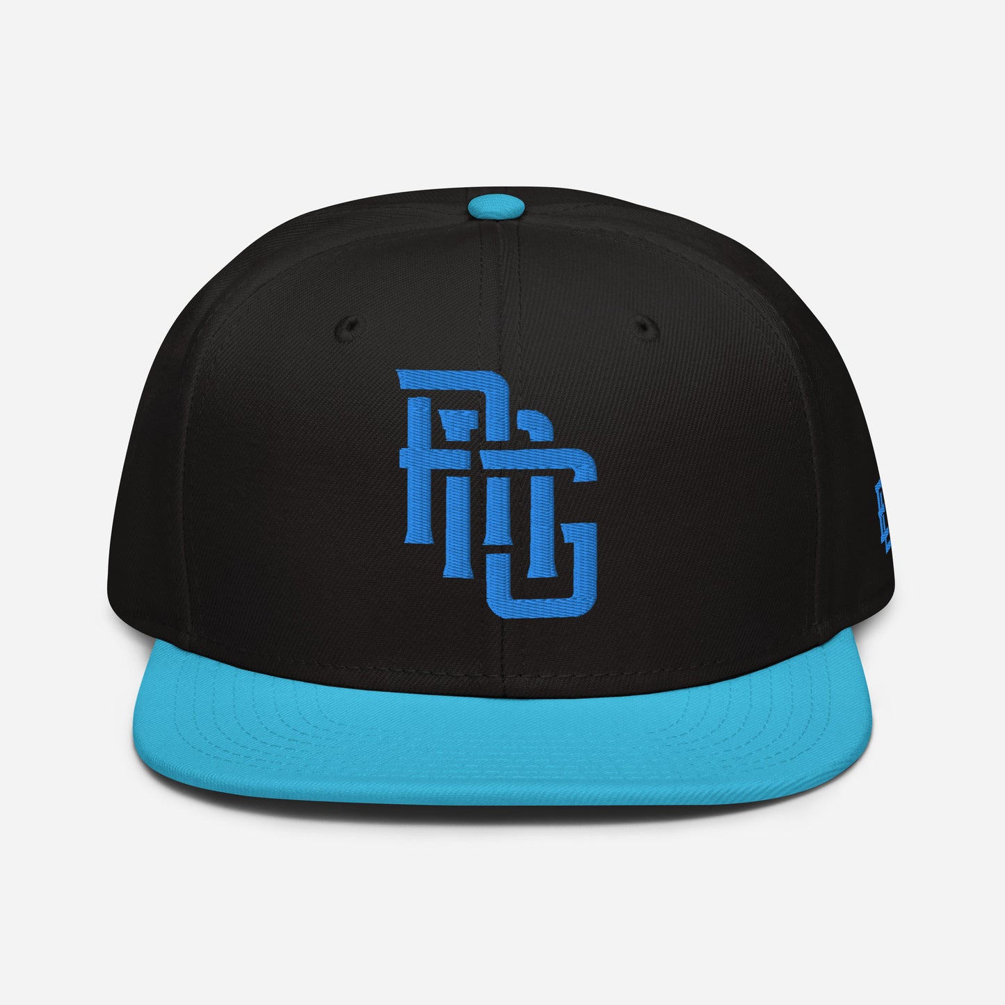 "ANG" Snapback | E Luna Brand ESSENTIAL | 2 Aqua/Teal Thread Logos