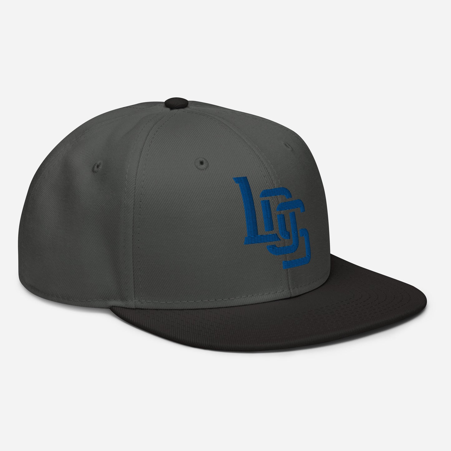 "LOS" Snapback | Otto Cap 125-978 | E Luna ESSENTIAL Duocrest 2 Royal Thread Front & Left Side Logos