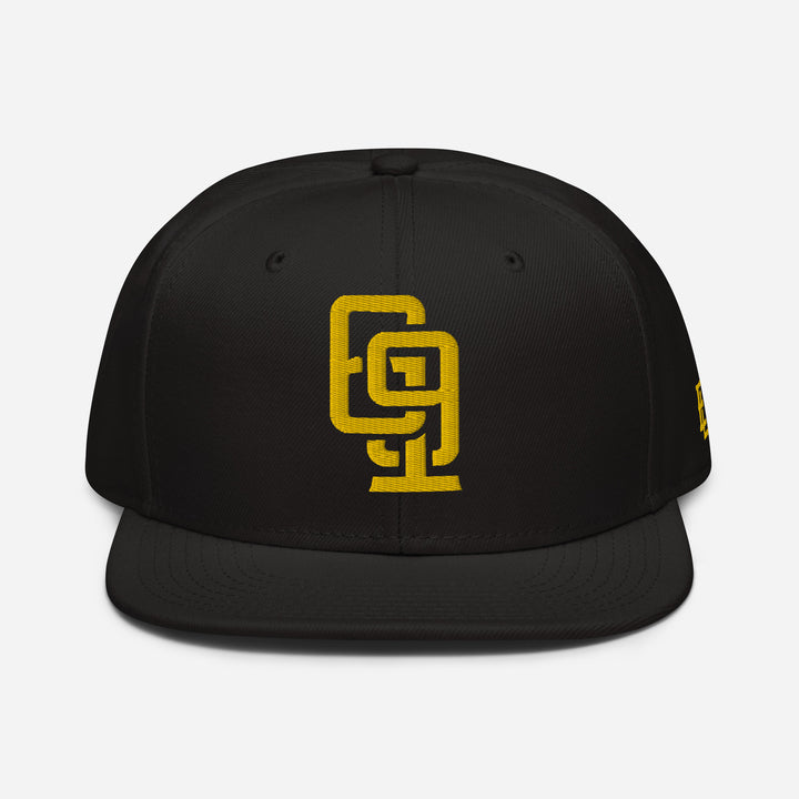 "619" Snapback | E Luna Brand ESSENTIAL | 2 Gold Thread Logos | 3D Puff Edition
