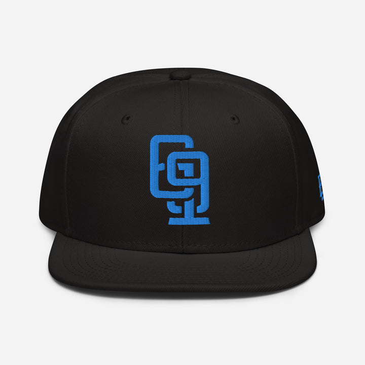 "619" Snapback | E Luna Brand ESSENTIAL | 2 Aqua/Teal Thread Logos | 3D Puff Edition