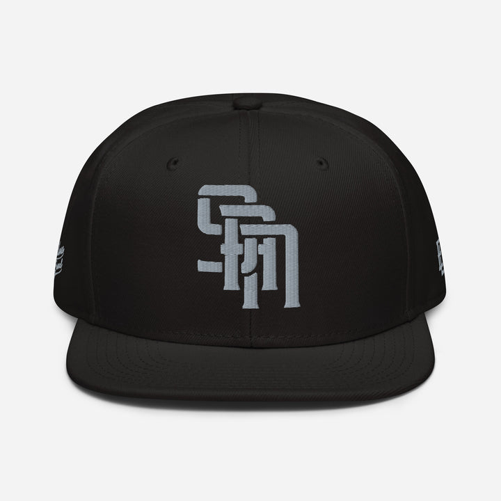 "SAN" Snapback | E Luna Brand PREMIUM | 4 Grey Thread Logos | 3D Puff Edition