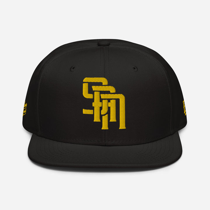 "SAN" Snapback | E Luna Brand PREMIUM | 4 Gold Thread Logos | 3D Puff Edition