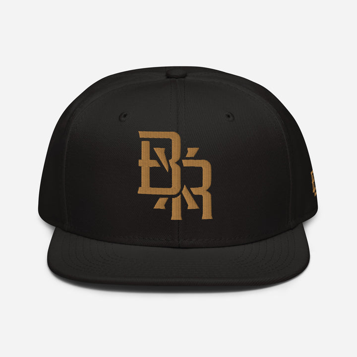 "BXR" Snapback | E Luna Brand ESSENTIAL | 2 Old Gold Thread Logos
