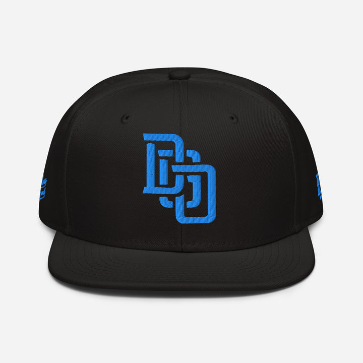 "DGO" Snapback | E Luna Brand PREMIUM | 4 Aqua/Teal Thread Logos | 3D Puff Edition