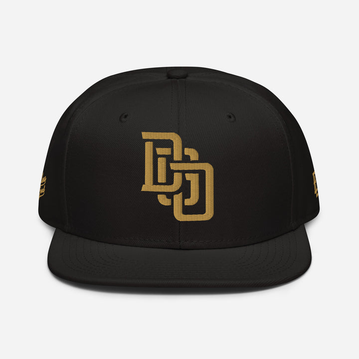 "DGO" Snapback | E Luna Brand PREMIUM | 4 Old Gold Thread Logos | 3D Puff Edition