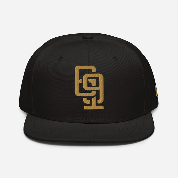 "619" Snapback | E Luna Brand SELECT | 3 Old Gold Thread Logos | 3D Puff Edition
