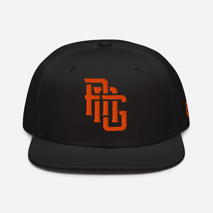"ANG" Snapback | E Luna Brand SELECT | 3 Orange Thread Logos [3D Puff Edition]