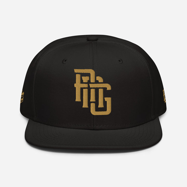 "ANG" Snapback | E Luna Brand PREMIUM | 4 Old Gold Thread Logos [3D Puff Edition]