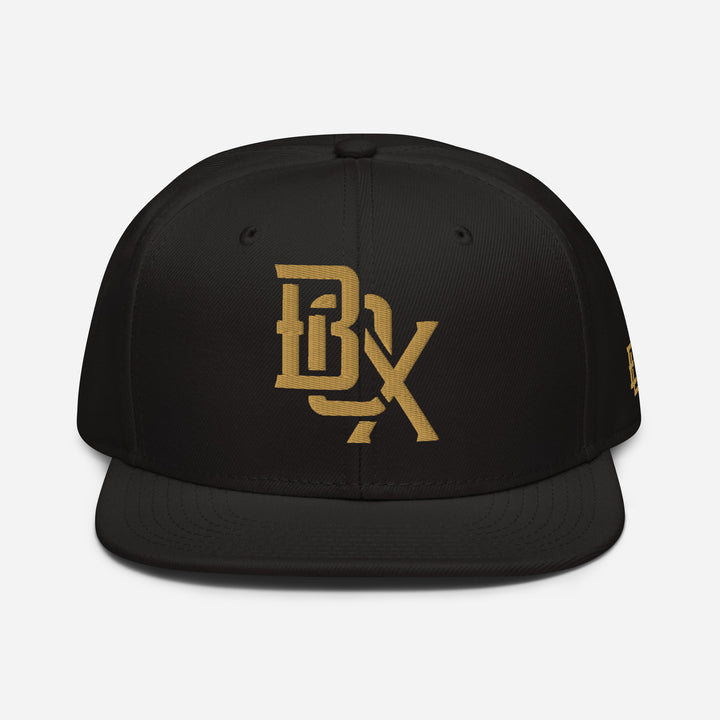 "BOX" Snapback | E Luna Brand SELECT | 3 Old Gold Thread Logos [3D Puff Edition]