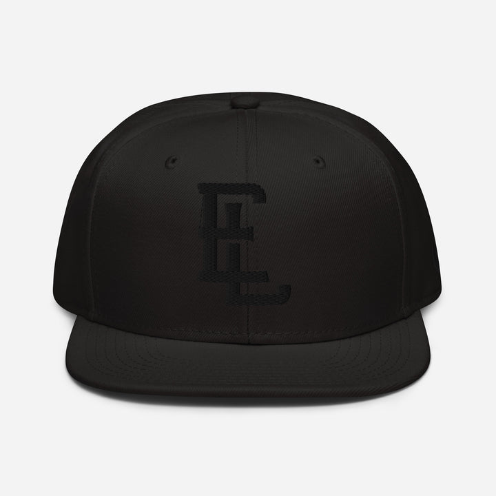 Gorra Snapback "EL" | E Luna Brand ESSENTIAL | 2 Logotipos bordados en negro