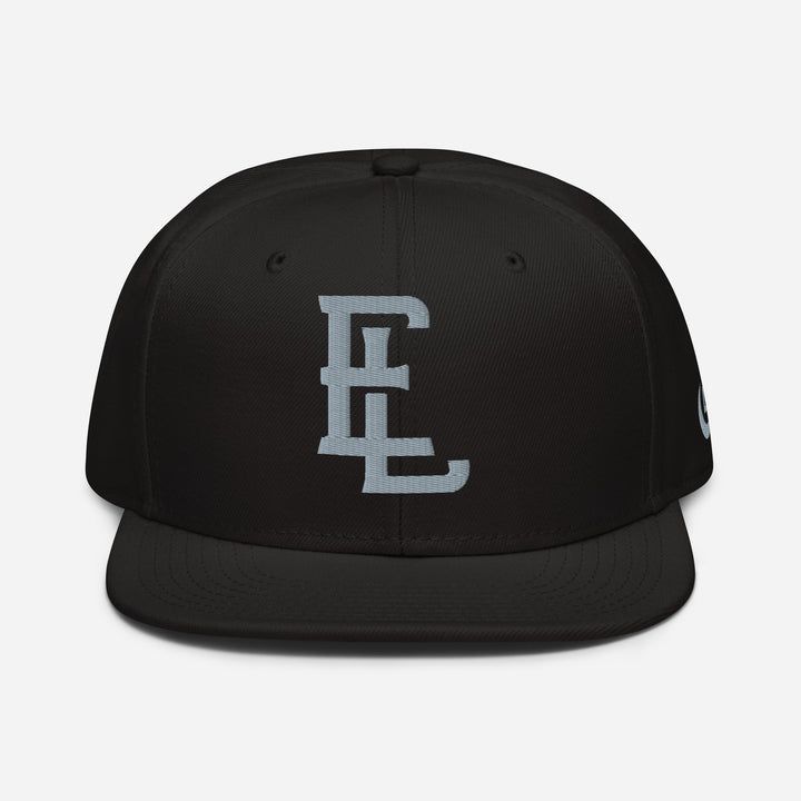 "EL" Snapback | E Luna Brand ESSENTIAL | 2 Grey Thread Logos