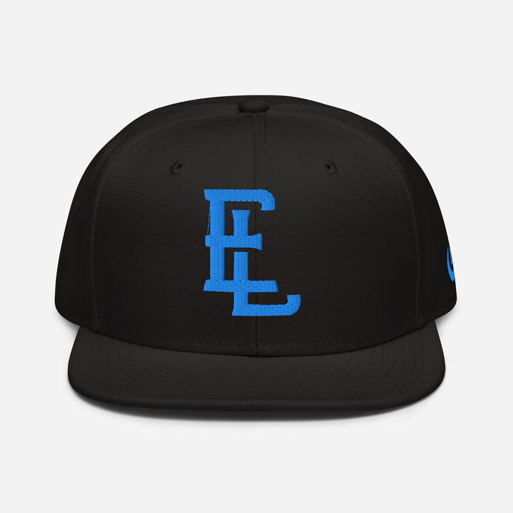 "EL" Snapback | E Luna Brand ESSENTIAL | 2 Aqua/Teal Thread Logos