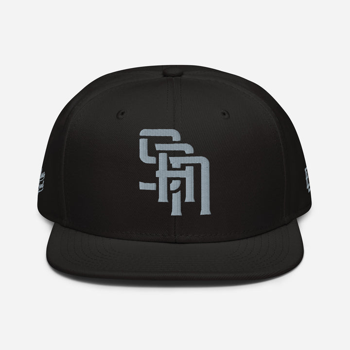 "SAN" 2.0 Snapback | E Luna Brand PREMIUM | 4 Grey Thread Logos | 3D Puff Edition
