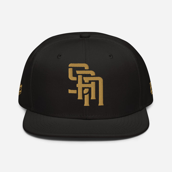 "SAN" 2.0 Snapback | E Luna Brand PREMIUM | 4 Old Gold Thread Logos | 3D Puff Edition