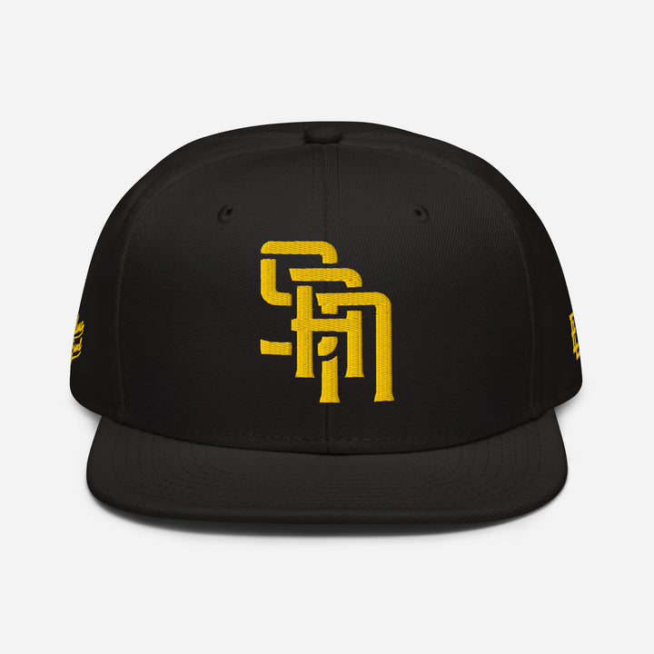 "SAN" 2.0 Snapback | E Luna Brand PREMIUM | 4 Gold Thread Logos | 3D Puff Edition