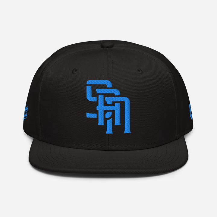 "SAN" 2.0 Snapback | E Luna Brand PREMIUM | 4 Aqua/Teal Thread Logos | 3D Puff Edition