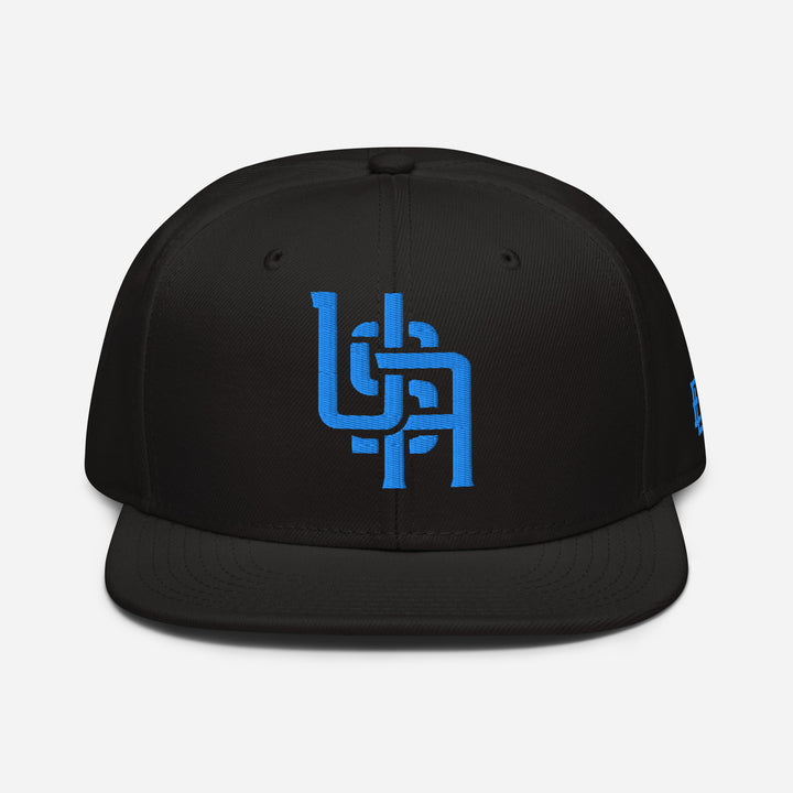 "USA" Snapback | E Luna Brand ESSENTIAL | 2 Aqua/Teal Thread Logos