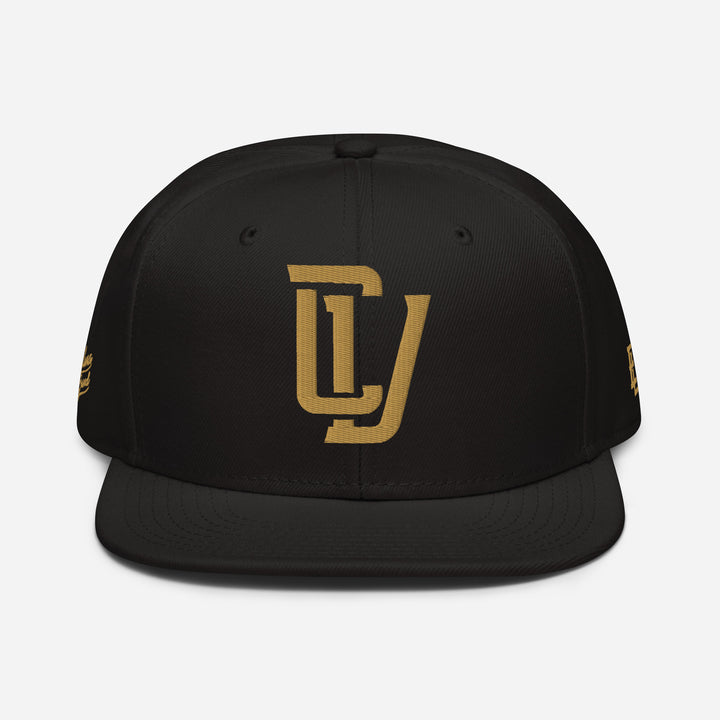 "CV" Snapback | E Luna Brand PREMIUM | 4 Old Gold Thread Logos | 3D Puff Edition