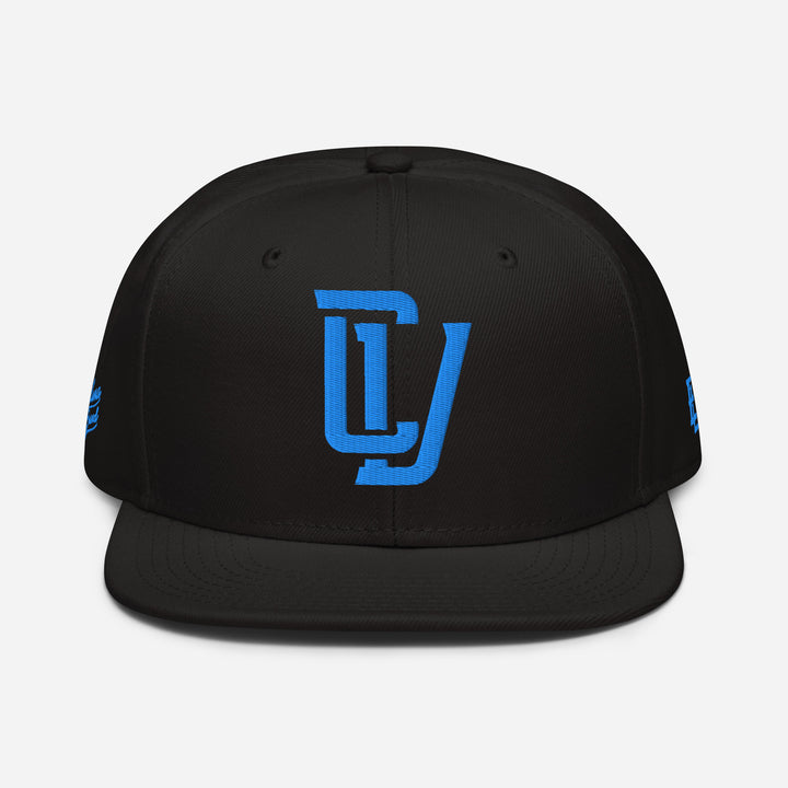 "CV" Snapback | E Luna Brand PREMIUM | 4 Aqua/Teal Thread Logos | 3D Puff Edition
