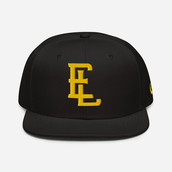 "EL" Snapback | E Luna Brand SELECT | 3 Gold Thread Logos | 3D Puff Edition