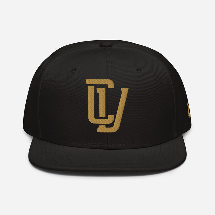 "CV" Snapback | E Luna Brand ESSENTIAL | 2 Old Gold Thread Logos