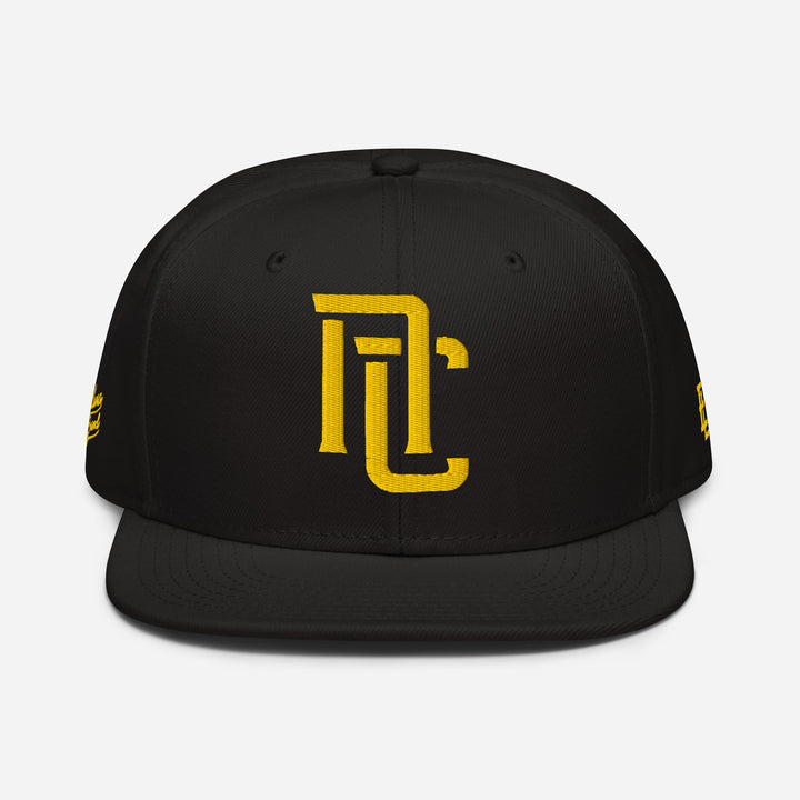 "NC" Snapback | E Luna Brand PREMIUM | 4 Gold Thread Logos | 3D Puff Edition