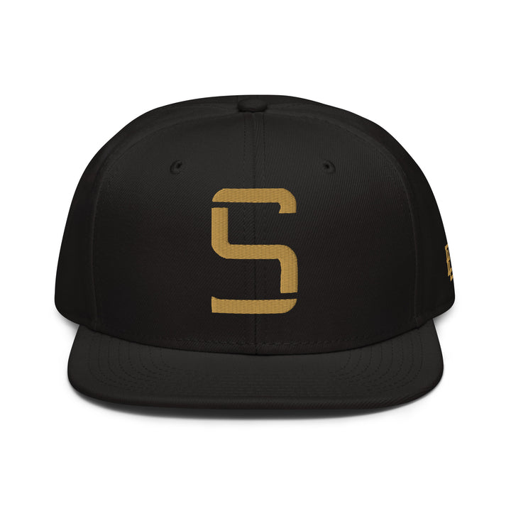 "S" Snapback | E Luna Brand SELECT | 3 Old Gold Thread Logos | 3D Puff Edition
